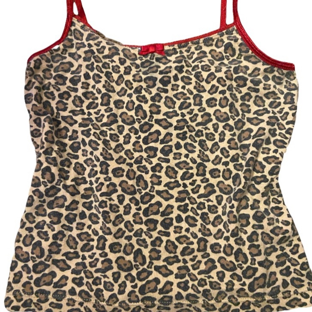 Y2k cheetah print tank top